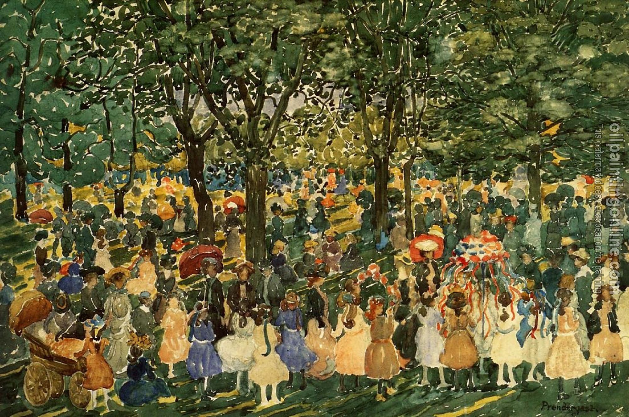 Prendergast, Maurice Brazil - May Day, Central Park